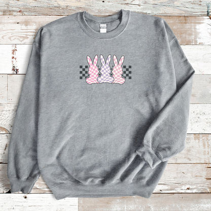 Checkered Easter Bunny Sweatshirt