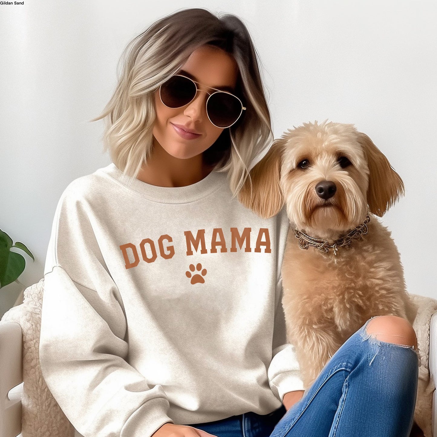 Dog Mama Screen Print SweatShirt